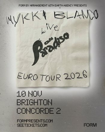 Mykki Blanco live Mykki Blanco at Concorde 2 on 10 November 2026 gig poster