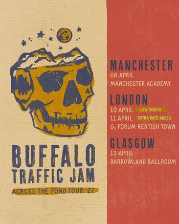 Buffalo Traffic Jam Across The Pond Tour '27 Buffalo Traffic Jam april 2027 tour poster