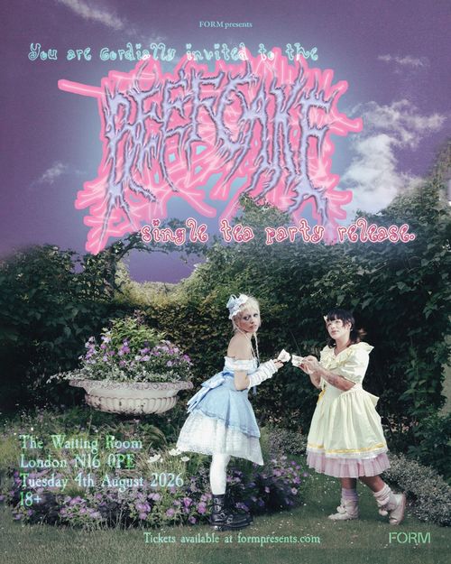 PRETTYCAME - single tea party release. PRETTYCAME at The Waiting Room on 4 August 2026 gig poster