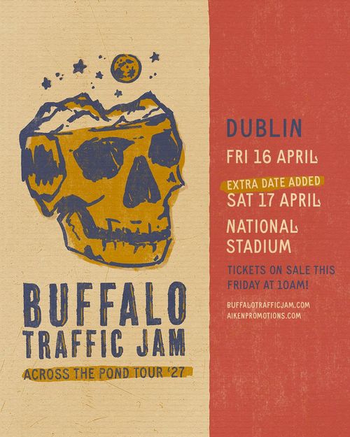 Buffalo Traffic Jam - Across The Pond Tour '27 Buffalo Traffic Jam april 2027 tour poster