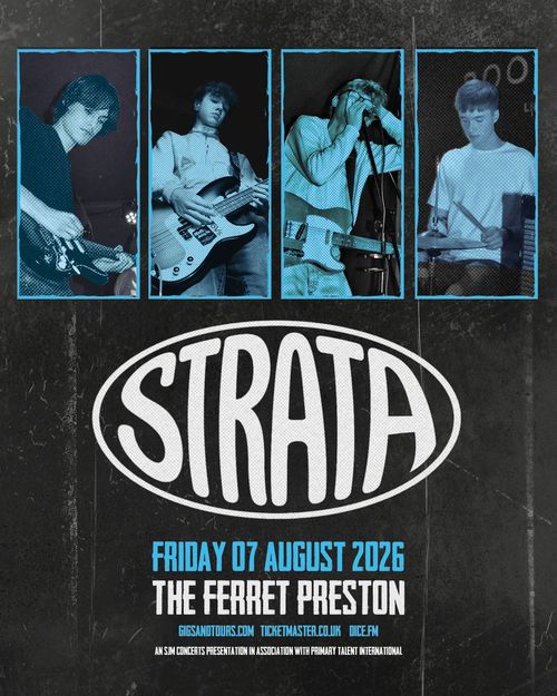 STRATA at The Ferret on 7 August 2026 gig poster