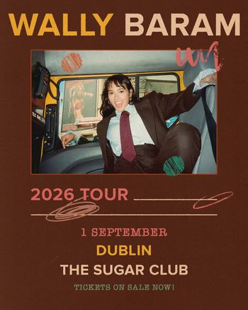 WALLY BARAM 2026 TOUR Wally Baram at The Sugar Club on 1 September 2026 gig poster