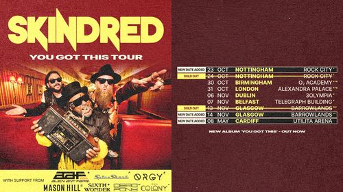 Skindred You Got This Tour Skindred october 2023 to may 2024 tour poster