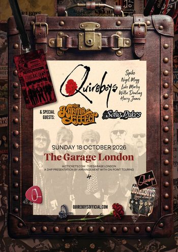 Quireboys The Quireboys, The Karma Effect, Solo Dukes at The Garage on 18 October 2026 gig poster