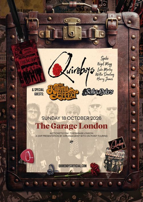Quireboys The Quireboys, The Karma Effect, Solo Dukes at The Garage on 18 October 2026 gig poster