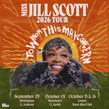 Miss Jill Scott 2026 Tour Miss Jill Scott september 2026 to october 2026 tour poster