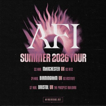AFI Summer 2026 Tour AFI august 2026 tour poster