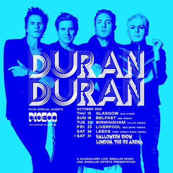 Duran Duran Pigeon october 2026 tour poster