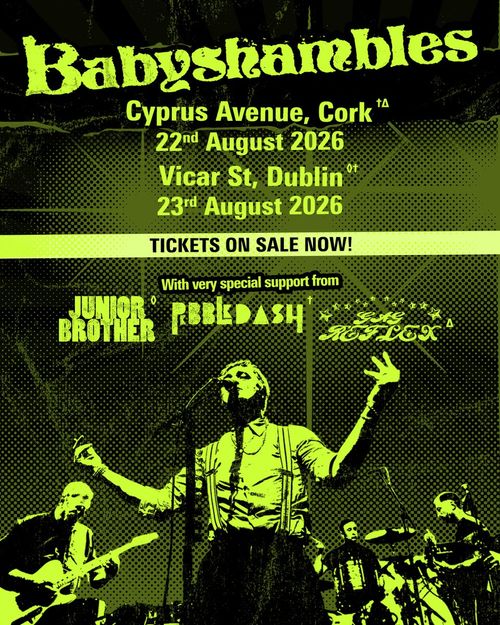 Babyshambles Pebbledash, Gay Reflex, Junior Brother, Gag Reflex august 2026 tour poster