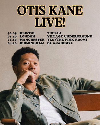 OTIS KANE LIVE! Otis Kane september 2026 to october 2026 tour poster