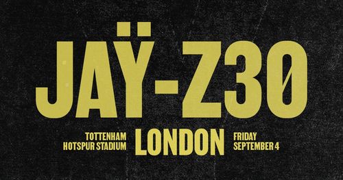 JAY-Z JAY‐Z at Tottenham Hotspur Stadium on 4 September 2026 gig poster