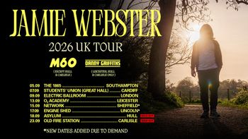 JAMIE WEBSTER 2026 UK TOUR Jamie Webster september 2026 tour poster