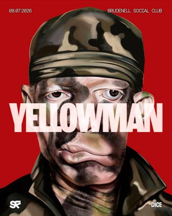 YELLOWMAN at BRUDENELL SOCIAL CLUB on 8 July 2026 gig poster