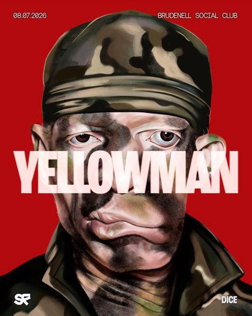 YELLOWMAN at BRUDENELL SOCIAL CLUB on 8 July 2026 gig poster