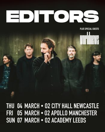 EDITORS World News march 2026 tour poster