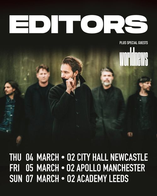 EDITORS World News march 2026 tour poster