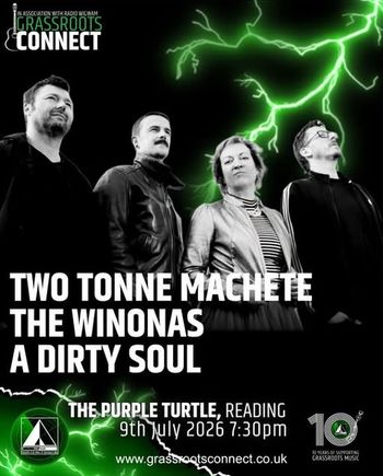 TWO TONNE MACHETE, THE WINONAS, A DIRTY SOUL Two Tonne Machete, THE WINONAS, A DIRTY SOUL at THE PURPLE TURTLE on 9 July 2026 gig poster