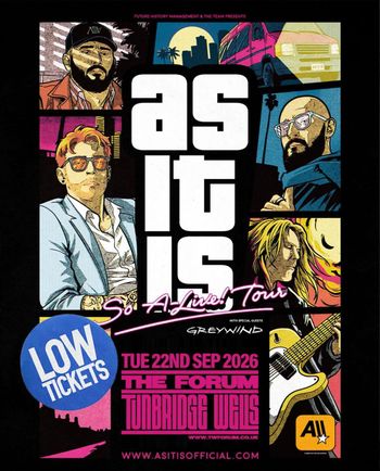 As It Is - So A Live! Tour Greywind, As It Is at The Forum on 22 September 2026 gig poster