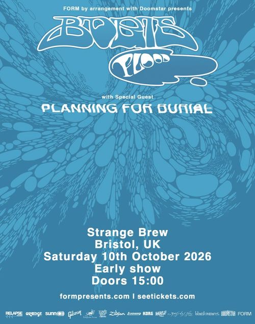 BOLTS FLOOD with Special Guest PLANNING FOR BURIAL Planning for Burial, BOLTS FLOOD at Strange Brew on 10 October 2026 gig poster