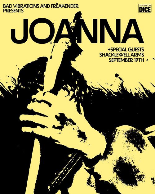 JOANNA at Shacklewell Arms on 17 September 2026 gig poster