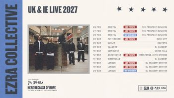 EZRA COLLECTIVE UK & IE LIVE 2027 Ezra Collective february 2027 to march 2027 tour poster
