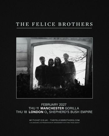 The Felice Brothers february 2027 tour poster
