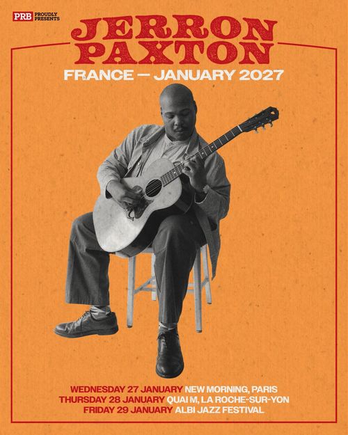 JERRON PAXTON FRANCE - JANUARY 2027 Blind Boy Paxton january 2027 tour poster