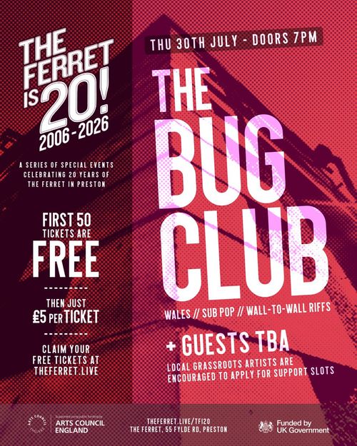 THE BUG CLUB at The Bug Club on 30 July 2026 gig poster