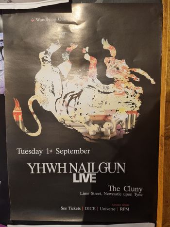 YHWH NAILGUN LIVE YHWH Nailgun at The Cluny on 1 September 2026 gig poster