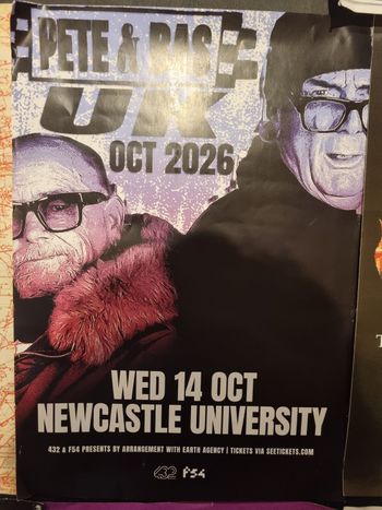 PETE & BAS UK Pete & Bas at Newcastle University on 14 October 2026 gig poster