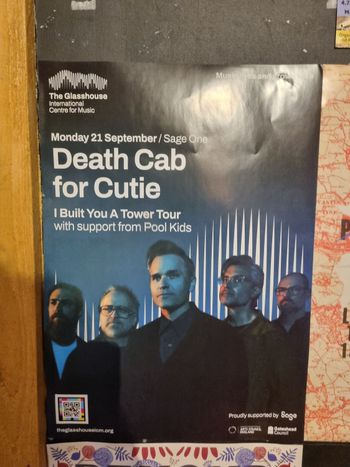 Death Cab for Cutie - I Built You A Tower Tour Pool Kids, Death Cab for Cutie at Sage One on 21 September 2026 gig poster