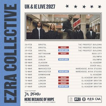 Ezra Collective UK & IE Live 2027 Ezra Collective february 2027 to march 2027 tour poster