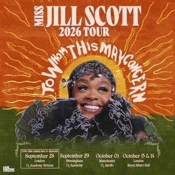 Miss Jill Scott 2026 Tour Miss Jill Scott october 2026 tour poster