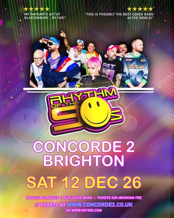 RHYTHM OF THE 90s at Concorde 2 on 12 December 2026 gig poster