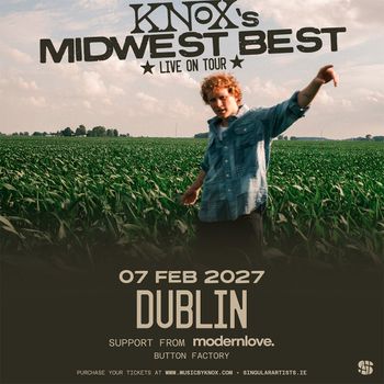 KNOX's MIDWEST BEST LIVE ON TOUR Knox at Button Factory on 7 February 2027 gig poster