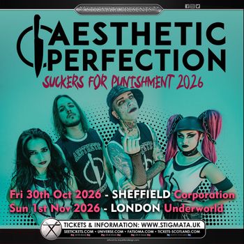 Aesthetic Perfection - Suckers for Punishment 2026 Aesthetic Perfection october 2026 to november 2026 tour poster