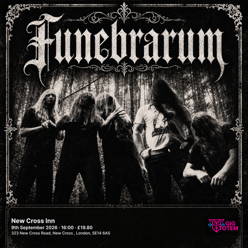 Funebrarum at New Cross Inn on 9 September 2026 gig poster