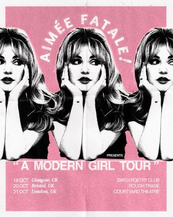 Aimée Fatale! "A Modern Girl Tour" Aimée Fatale october 2026 tour poster