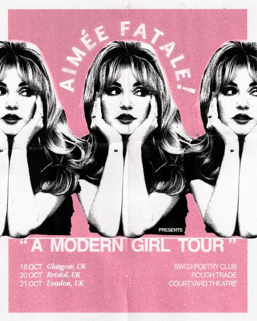 Aimée Fatale! "A Modern Girl Tour" Aimée Fatale october 2026 tour poster