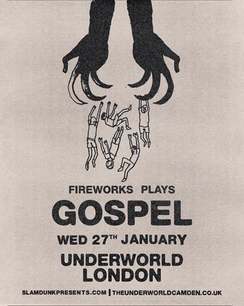 FIREWORKS PLAYS GOSPEL The Fireworks at UNDERWORLD on 27 January 2027 gig poster