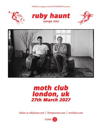 ruby haunt europe tour Ruby Haunt at moth club on 27 March 2027 gig poster