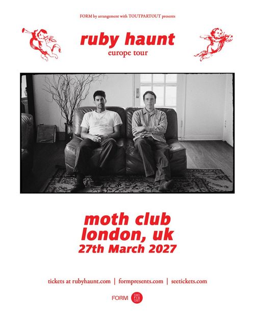 ruby haunt europe tour Ruby Haunt at moth club on 27 March 2027 gig poster