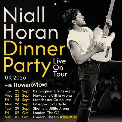 Niall Horan Dinner Party Live On Tour flowerovlove, Niall Horan september 2026 to october 2026 tour poster