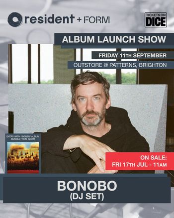 ALBUM LAUNCH SHOW Bonobo at Patterns on 11 September 2026 gig poster