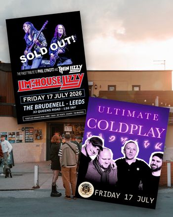 LIMEHOUSE LIZZY & ULTIMATE COLDPLAY Limehouse Lizzy, ULTIMATE COLDPLAY at THE BRUDENELL on 17 July 2026 gig poster