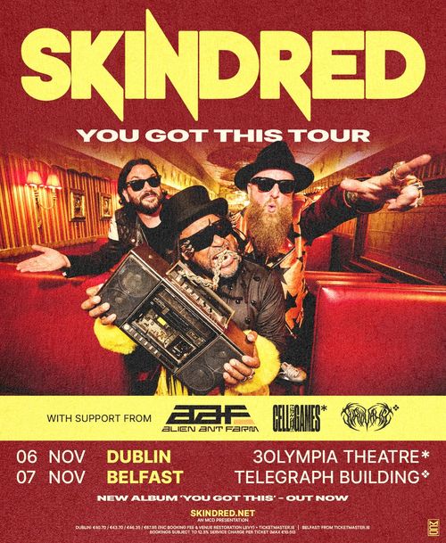Skindred - You Got This Tour Alien Ant Farm, Skindred, Troyars, Cell Games november 2026 tour poster