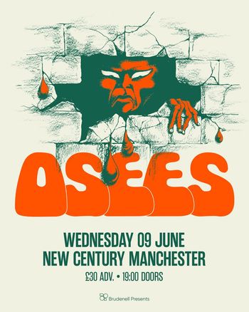Osees at New Century on 9 June 2026 gig poster