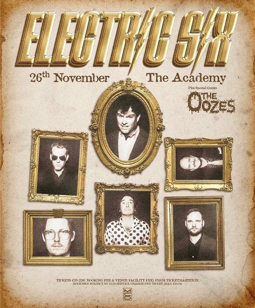 ELECTRIC SIX The Oozes at The Academy on 26 November 2026 gig poster