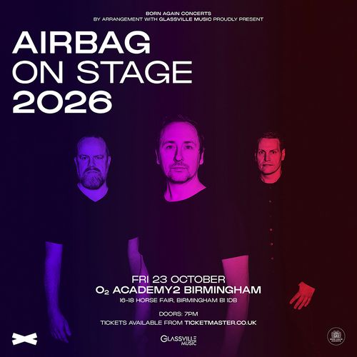 AIRBAG ON STAGE 2026 Airbag at O2 ACADEMY2 BIRMINGHAM on 23 October 2026 gig poster