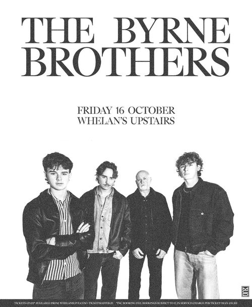 THE BYRNE BROTHERS at Whelan's Upstairs on 16 October 2026 gig poster